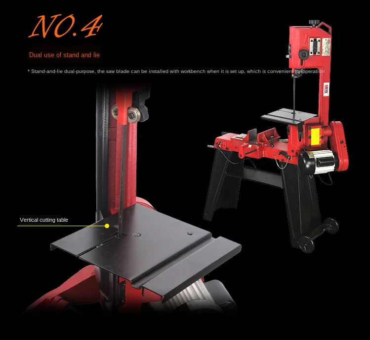 750 Вт металлическая ленточная пила режущий станок небольшая горизонтальная