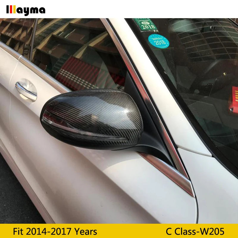 Замена зеркала W205 из углеродного волокна для Benz C класса C180 C200 C250 C300 2014 2017 Для AMG c63
