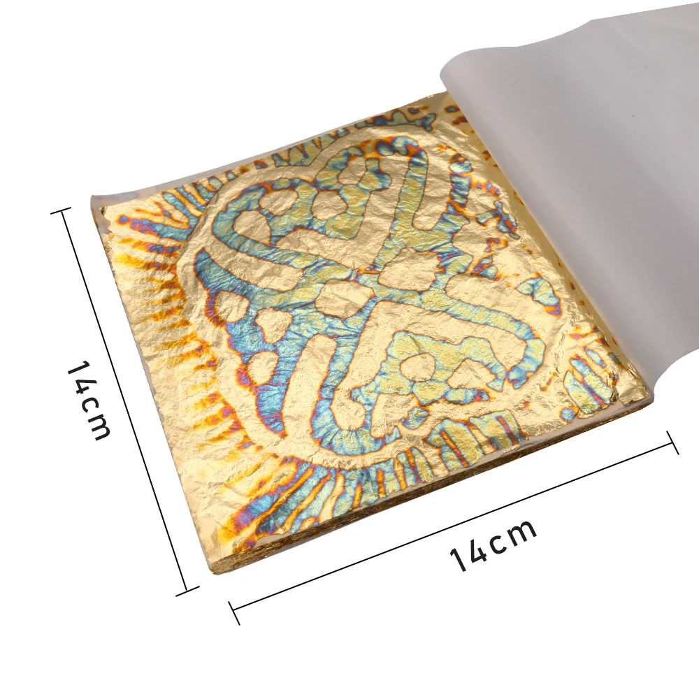 Фольга из искусственной золотой фольги разноцветная фольга с золотыми листьями