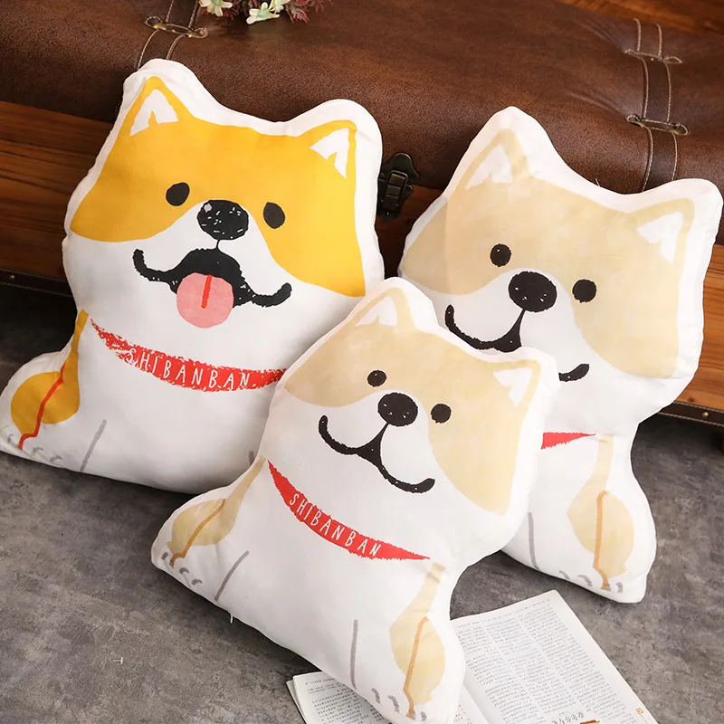

40cm 50cm Cute Yellow Dog Pillow Cartoon Animal Shiba Inu Cushion Baby Girls Doll Kid Toy