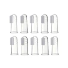 Щетка для зубов, мягкая, 110 шт., мягкая надеваемая на палец зубная щетка для домашних животных