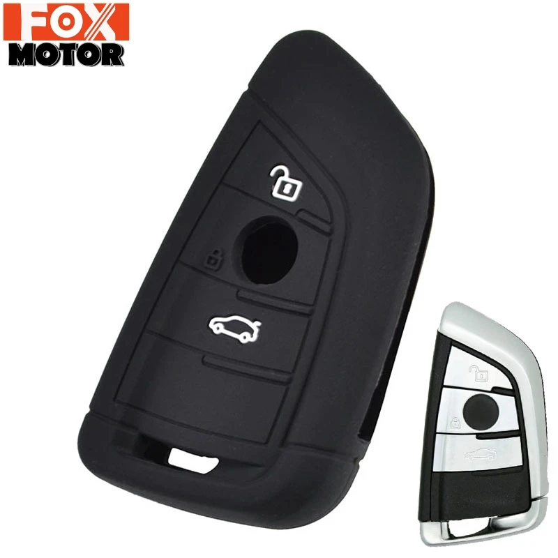 

2 кнопки для BMW X1 X5 F15 X6 F16 1 2 5 7 серии 2016 2017 2018 держатель кожи силиконовый Автомобильный Брелок дистанционного управления с ключом чехол