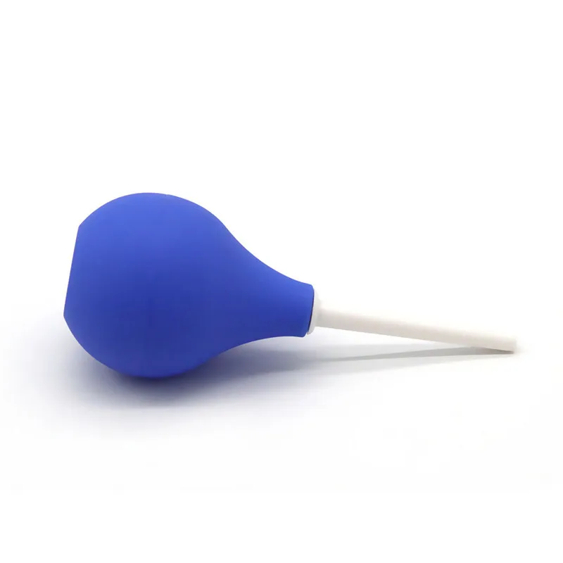 Enema Rectal Shower Cleaning System Silicone Gel Blue Ball for Anal Anus Colon 89ml Pear Shaped Sex Product |