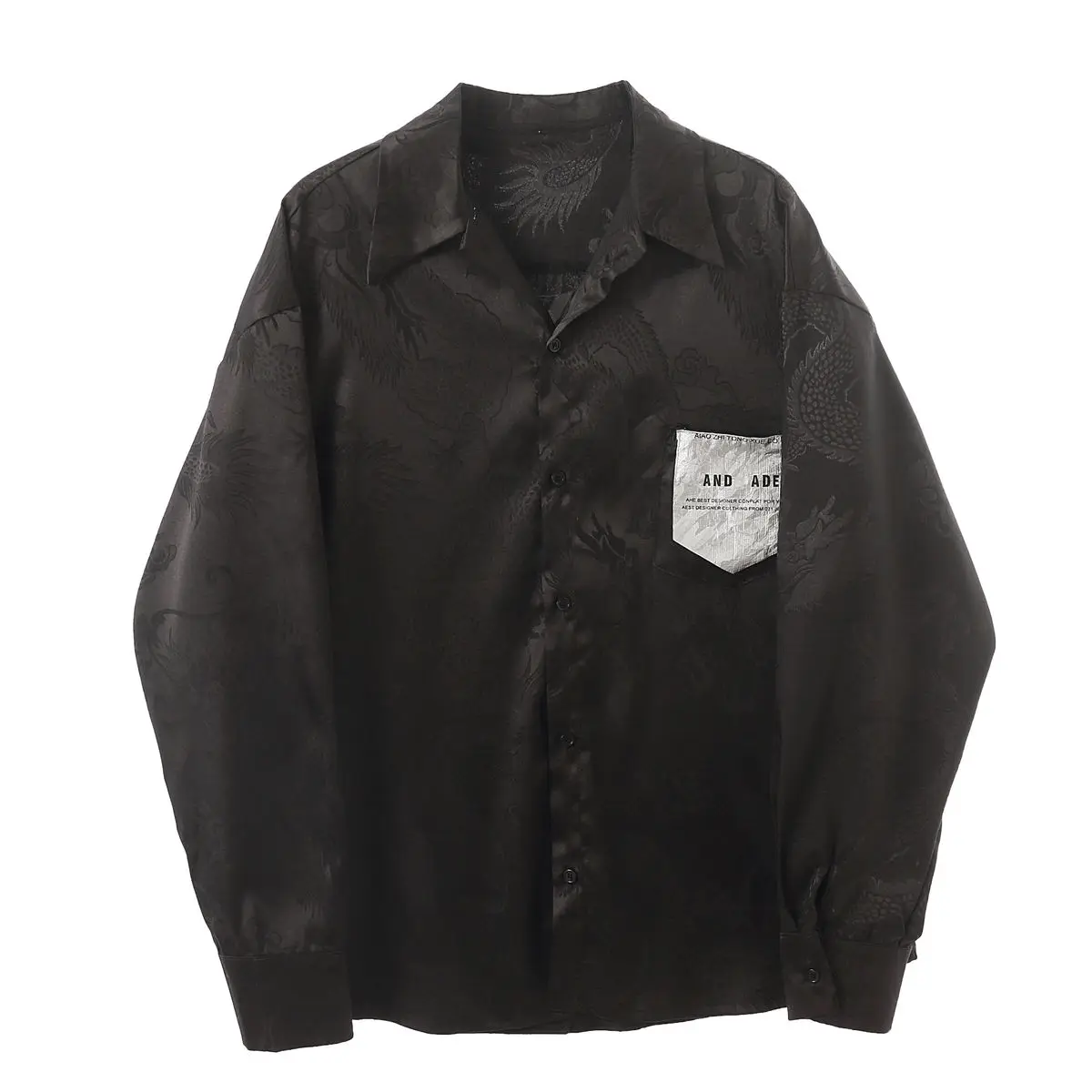 

2020 Spring And Autumn New Youth Popular Korean Version Of Loose Satin Texture Solid Color Long-sleeved Shirt Fashion Casual Top