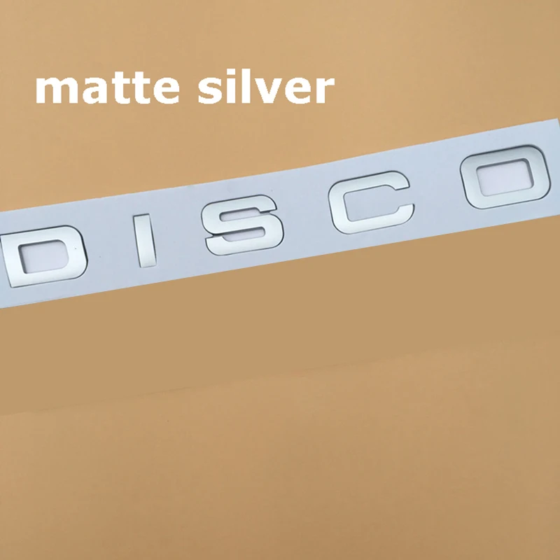 matte silver DIY буквенная эмблема значок для автомобильного стайлинга капюшон и багажник наклейка для обнаружения спортивный внедорожник Звезда Блеск глянцевый черный матовый серый серебристый - Цвет: matte silver