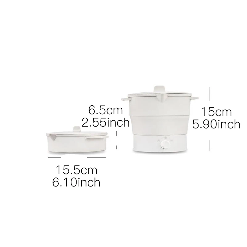 Креативный Силиконовый Складной электрический портативный горячий горшок для