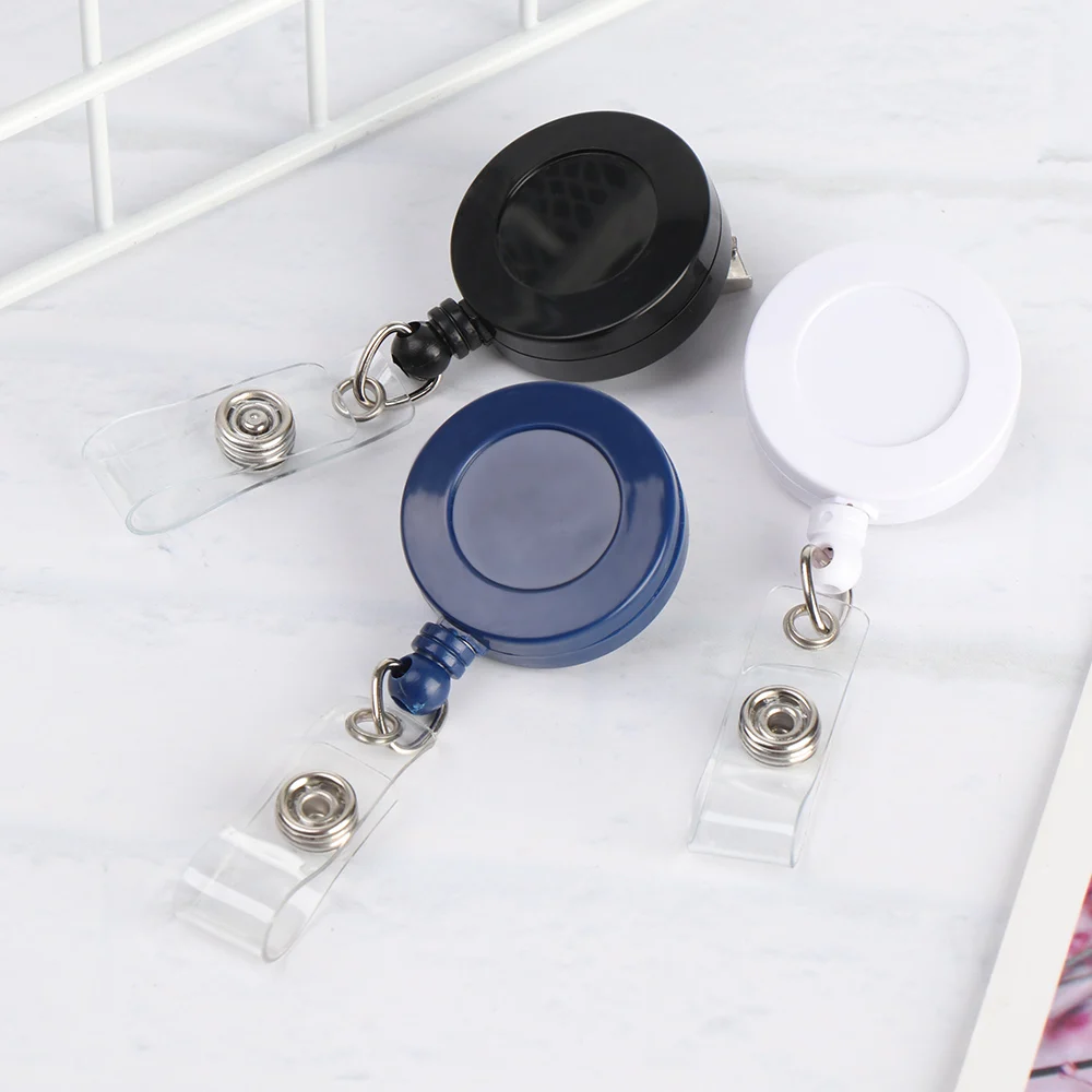 

1PC 360 Rotation Retractable Badge Reel Lanyards Fashion Nurse Display ID Name Card Holder Office Anti-Lost Clip KeyRing