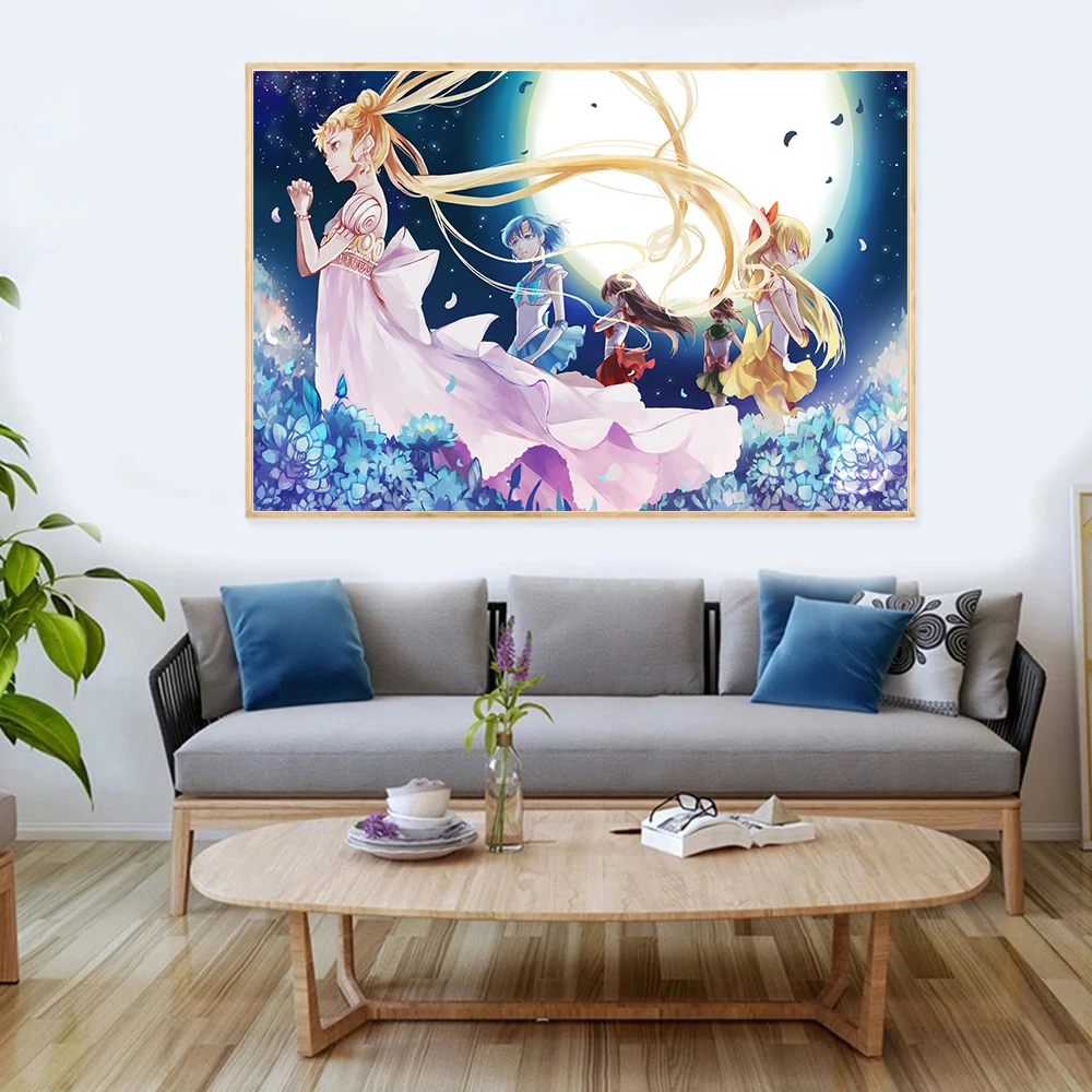

Anime Sailor Moon Canvas Painting Wall Art Poster Print Wall Decoration Picture Aesthetic Girl Kid Room Living Room Home Decor
