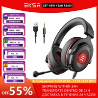 eksa gamer headset 7 1 surround sound gaming headphon e900 pro wired game headphones for pcxboxps4 with noise cancelling mic