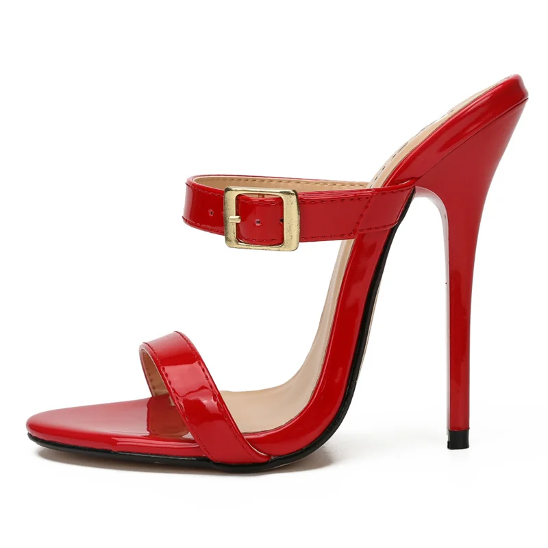 Туфли женские на высоком каблуке, с пряжкой, красные/белые от AliExpress RU&CIS NEW