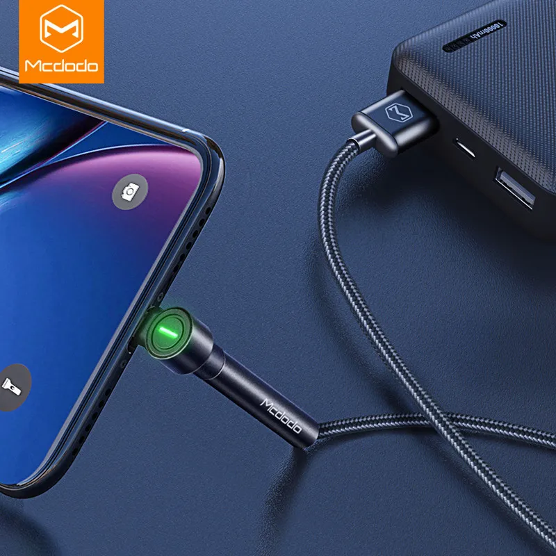 MCDODO 1 8 м USB кабель светодиодный Type C для зарядки и мобильный телефон держатель