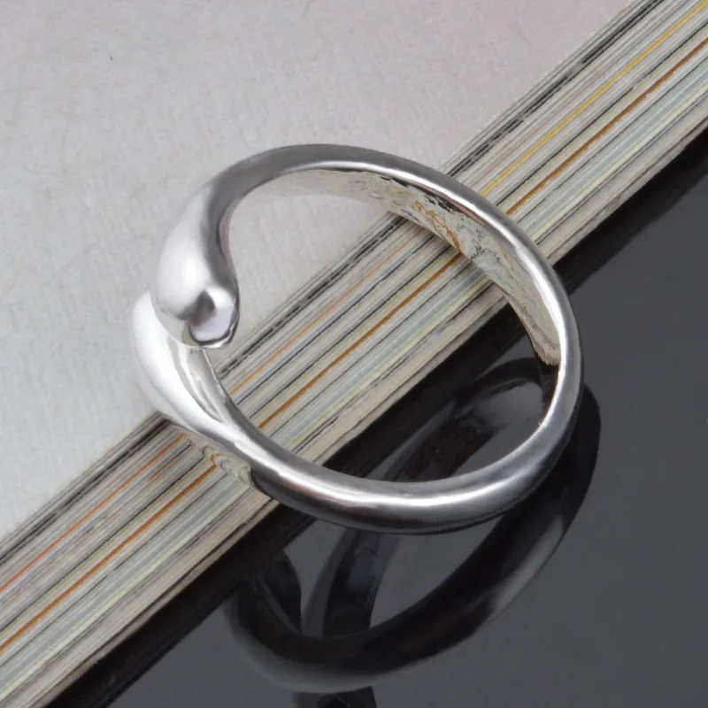 Женские посеребренные Открытые Кольца красивые регулируемые кольца золотого