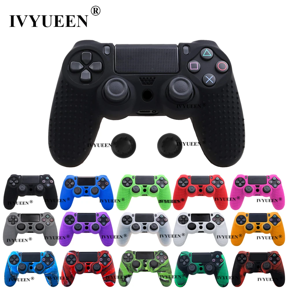 IVYUEEN 25 цветов Противоскользящий силиконовый чехол для sony playstation Dualshock 4 PS4 DS4 Pro тонкий контроллер и ручка
