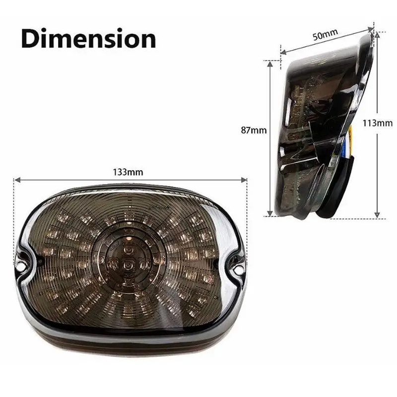 

Motorcycle LED Brake Light Tail Light Turn Signal 12v License Plate Rear Lamp For Harley Dyna Super Wide Glide Low Rider Fat Bob