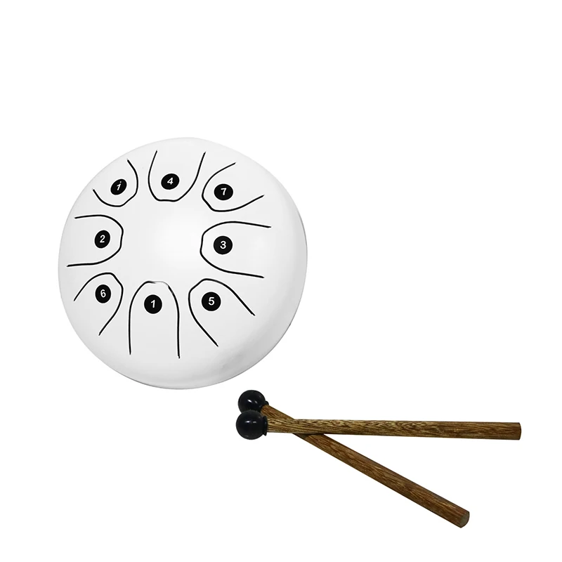 

Smiger 1 Set Tongue Drum Steel 5.5 inch Tongue Drum Standard C key 8 Notes Carrying Bag Percussion Instruments Accessories