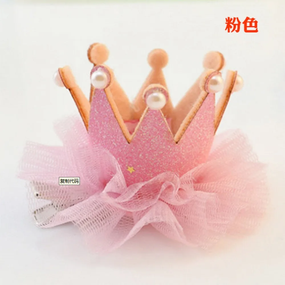 Милые цветочные Корона Дети 1 день рождения вечерние тиара головная повязка для