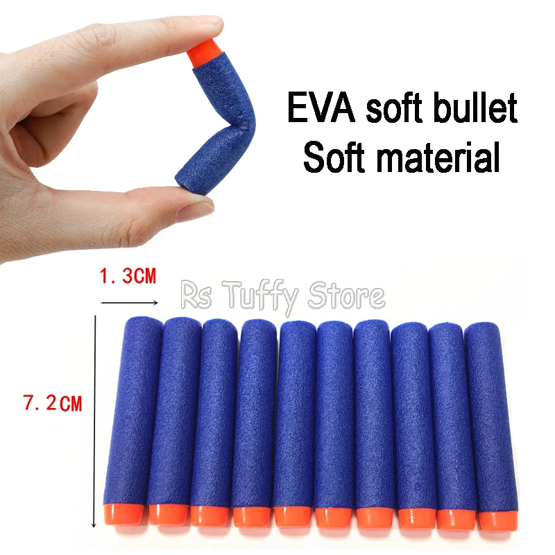 50/100PCS Soft Gun Bullets for Nerf Universal 7.2cm EVA Solid Sucker Foam Elite Bullet Toy Accessories Gifts Toys Kids - купить по
