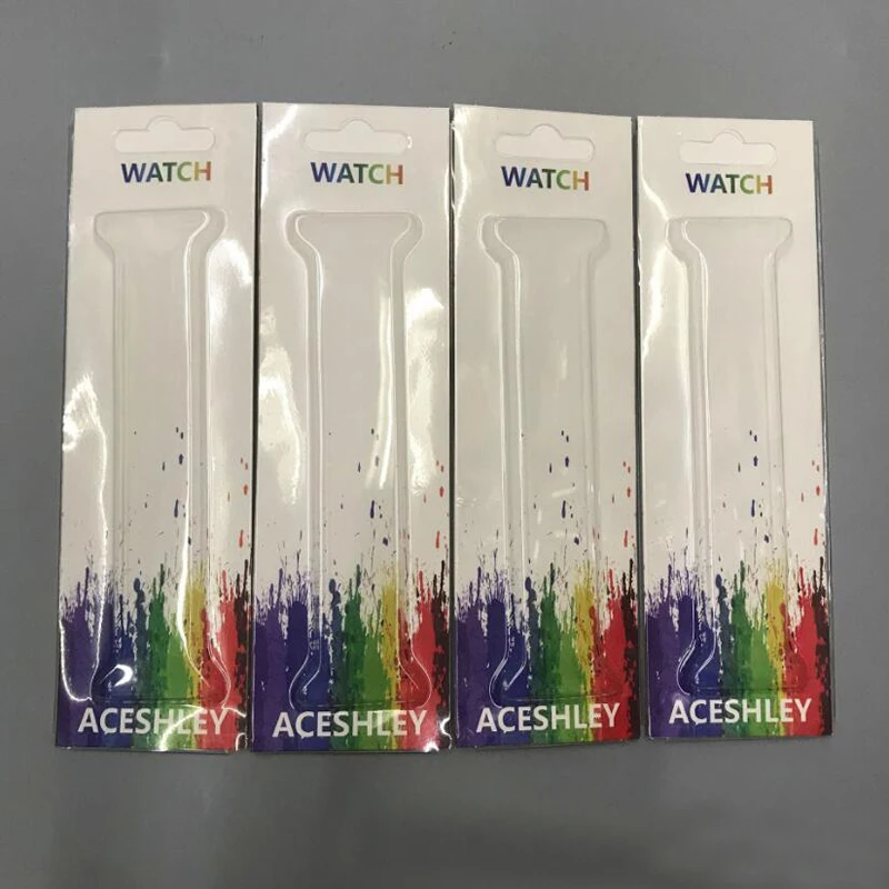 Дешевая Простая Бумажная посылка вочная коробка для ремешка часов 38 мм 40 42 44