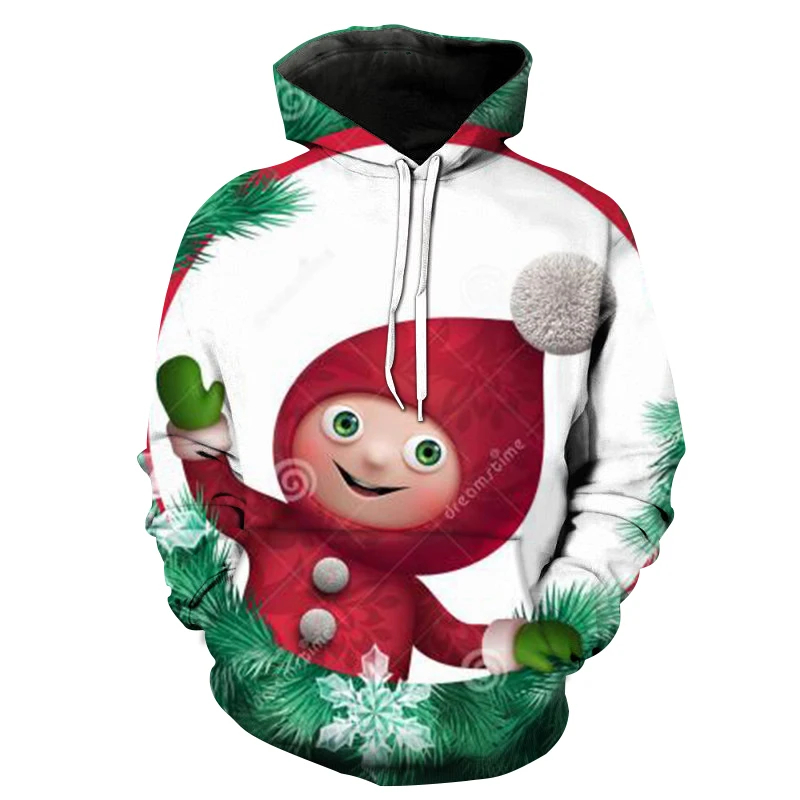 

Mens Christmas Hoodie 3D printing children's clothing gift hooded sweatshirt autumn and winter fashion hooded jacket Streetwear