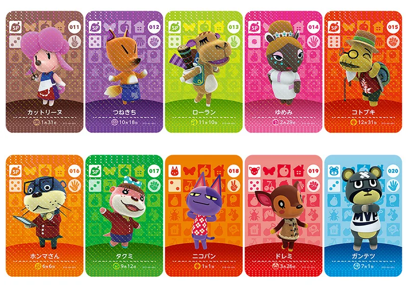 Animal Crossing Card Amiibo Work for NS Games Series 1（001-040） |