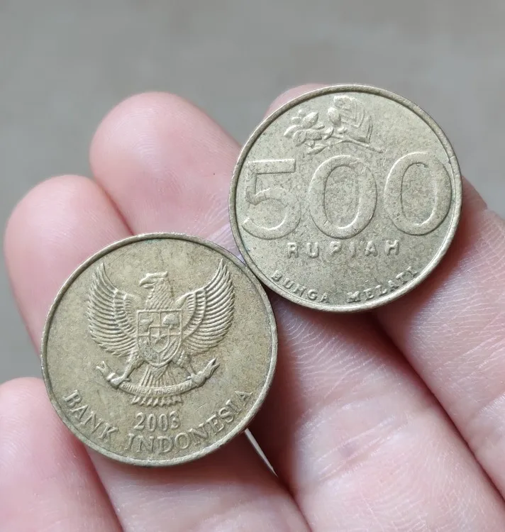 

Indonesian 500 rupiah 24mm Asia Coins Old Original Infrequent Coin Commemorative Edition 100% Real Random Year