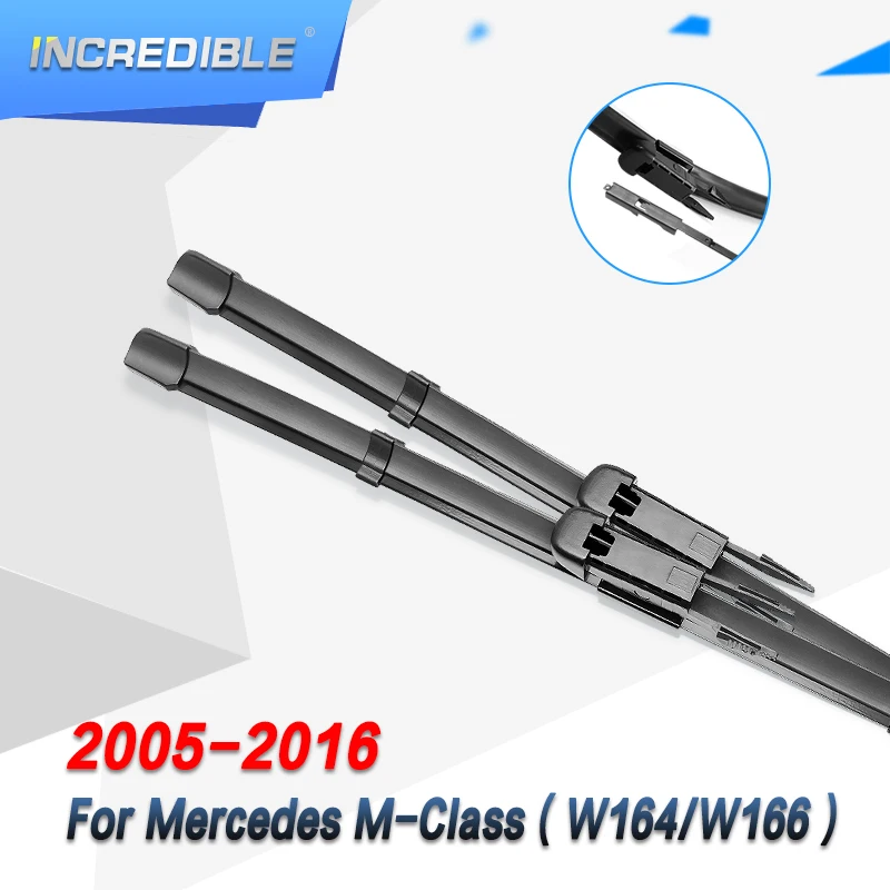 

INCREDIBLE Wiper Blades for Mercedes Benz M Class W164 W166 ML 250 280 300 320 350 400 420 450 550 63 AMG CDI