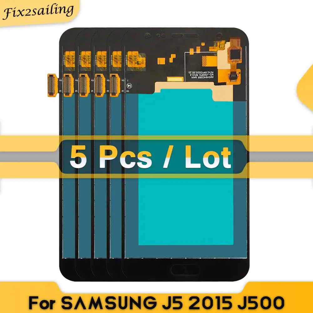 5 шт. копия-OLED ЖК дисплей для Samsung Galaxy J5 2015 J500 J500F J500FN J500M J500H сенсорный экран в сборе
