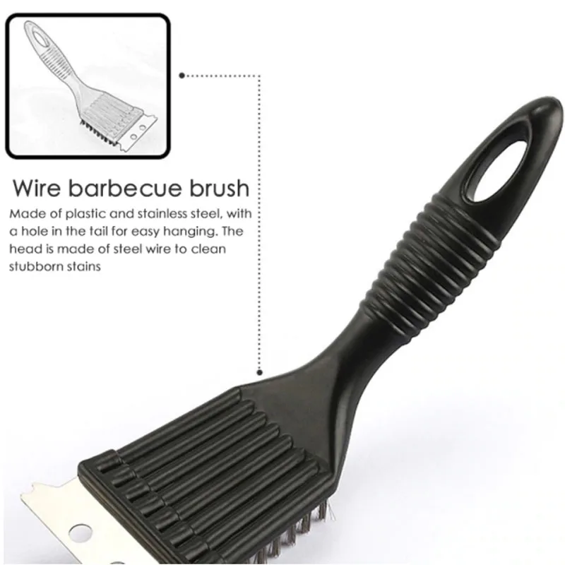 Гироборд с колесами 8 дюймов Стальная проволока Чистящая Щетка для барбекю гриль