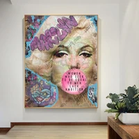 abstract graffiti art famous beauty woman guilty chaos picture digital canvas printing wall art pictures for living room decor
