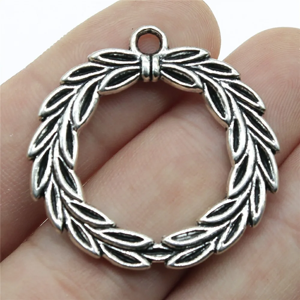 

3pcs 34mm Ancient Silver Bronze Gold DIY Accessories Pendant Material Flowers and Trees Olive Branch Making Jewelry Accessories