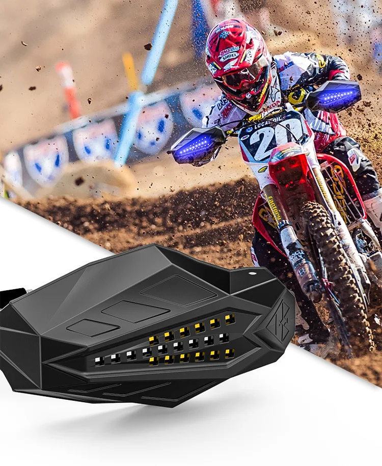 Motorcycle wind shield Handguards LED Light For aprilia sx 50 bmw f850gs yamaha fz1 honda vtx suzuki rm125 monkey 125 | Автомобили и