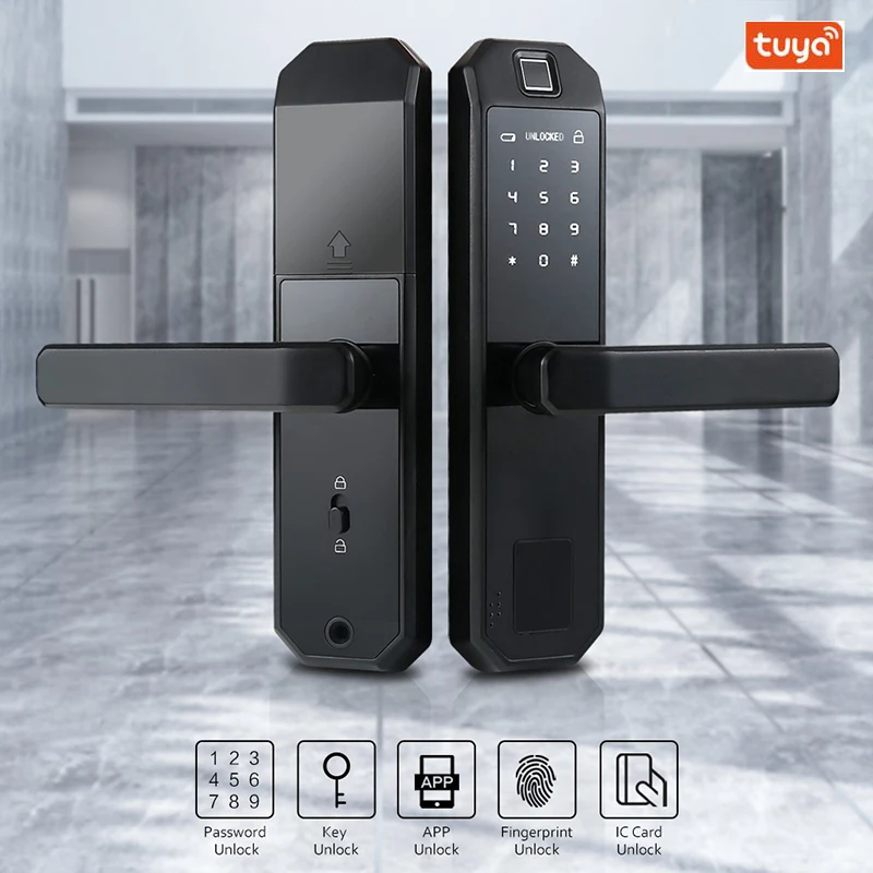 Умный биометрический замок отпечатков пальцев электрический цифровой дверной