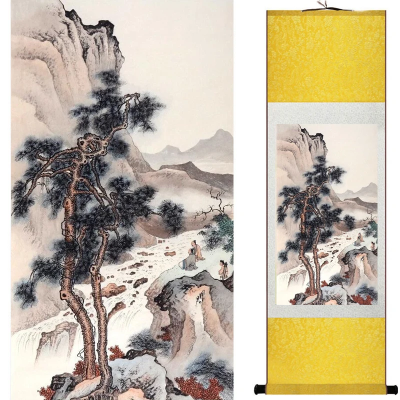 

Старинный модный Живописный пейзаж Китайская традиционная художественная живопись Китайская чернильная краска 201907161401