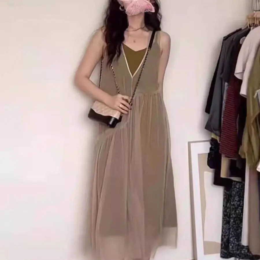 Платье без рукавов кружевное платье с длинными рукавами в v-образным вырезом