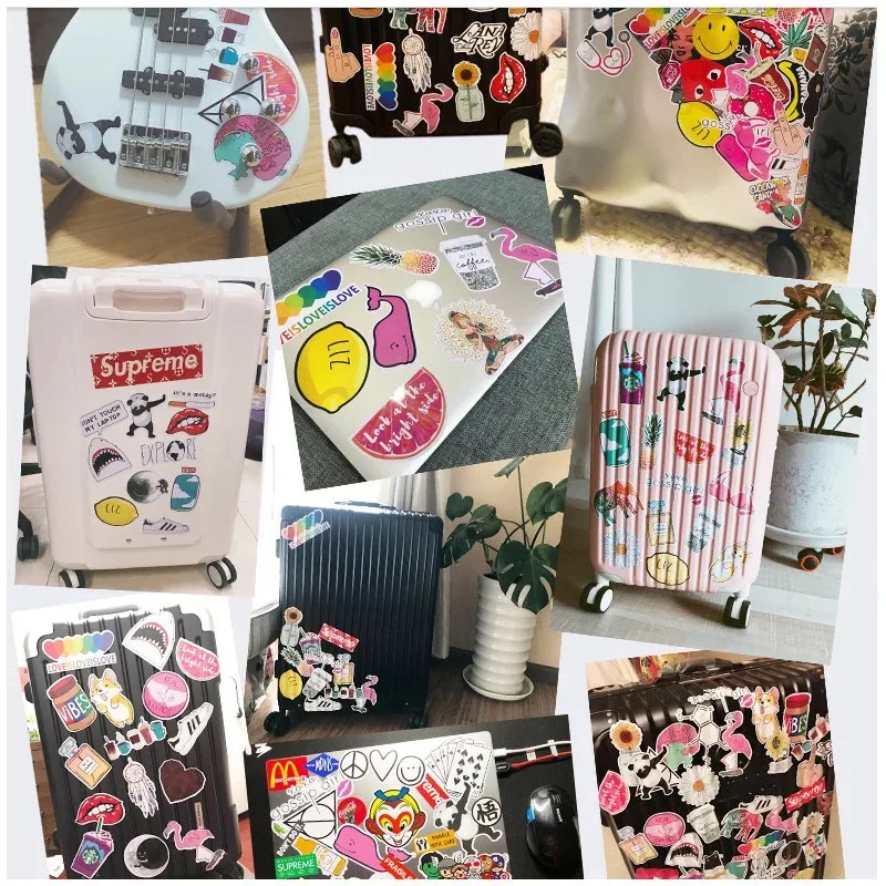 

100 pcs Skateboard Motorcycle Refrigerator Suitcase Computer Guitar Graffiti Waterproof Sticker Funny PVC stickers DIY decorate