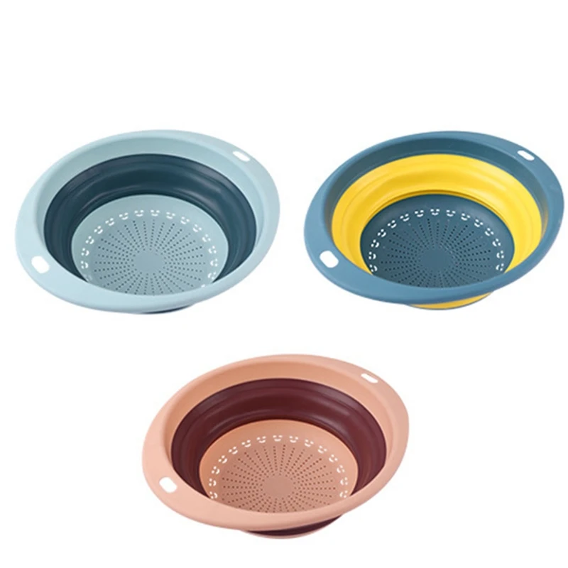 

Foldable Collapsible Colander Fruit Washing Strainer Basket for Home Pasta Vegetable Storage Tool