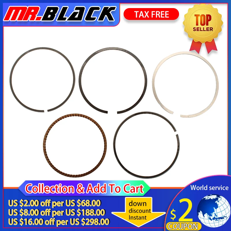 Поршневые кольца STD 49 мм 4 комплекта для Suzuki GSX250 GSX250R GJ72A GJ73A GJ74A Bandit 250 GSF250 ACROSS 913