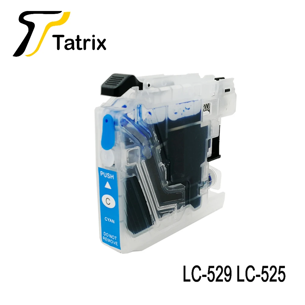 Tatrix 4PK картридж с полным заполнением подходит для Brother LC525 LC529 принтера DCP-J100 DCP-J105