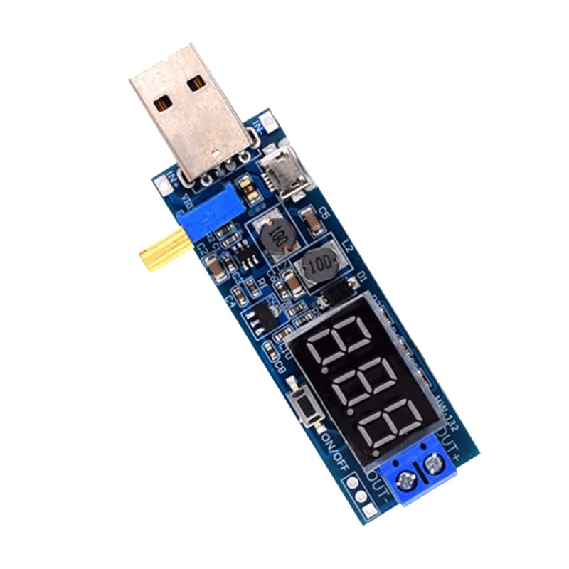 5 шт. DC 5V до 3 V / 12V USB Шаг вверх/вниз Питание Модуль Регулируемый повышающий