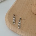 Серьги в европейском стиле S925 в стиле хип-хоп с цепью в виде холодного ветра, женские серьги, новые ювелирные изделия 2020