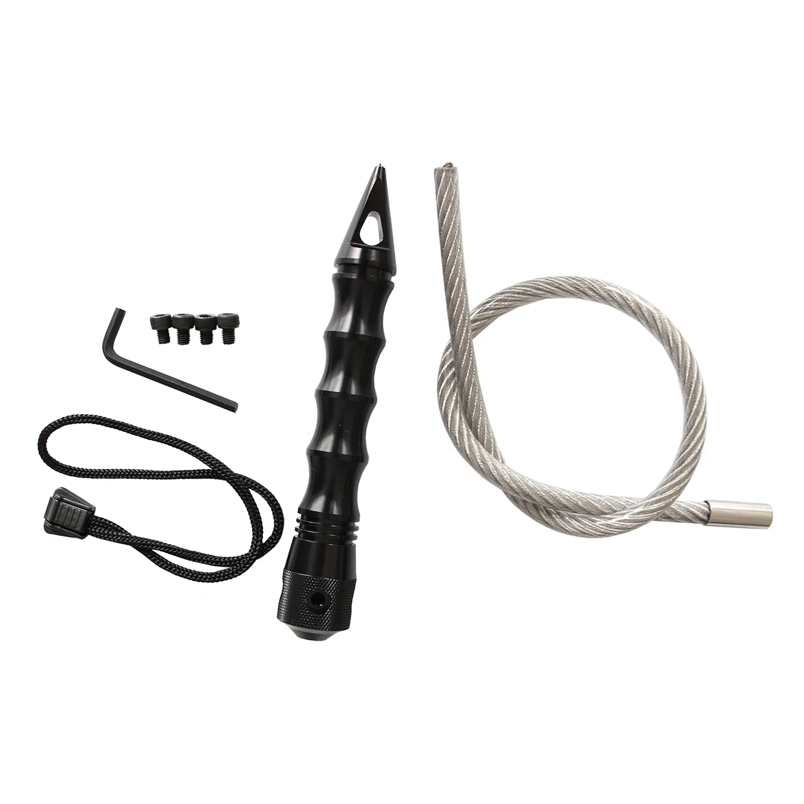 

Breaking Emergency Rescue Tool Non-Slip Handle Car Window Breaker Multi-Purposes Stainless Steel Whip Self-Defense Whip Set