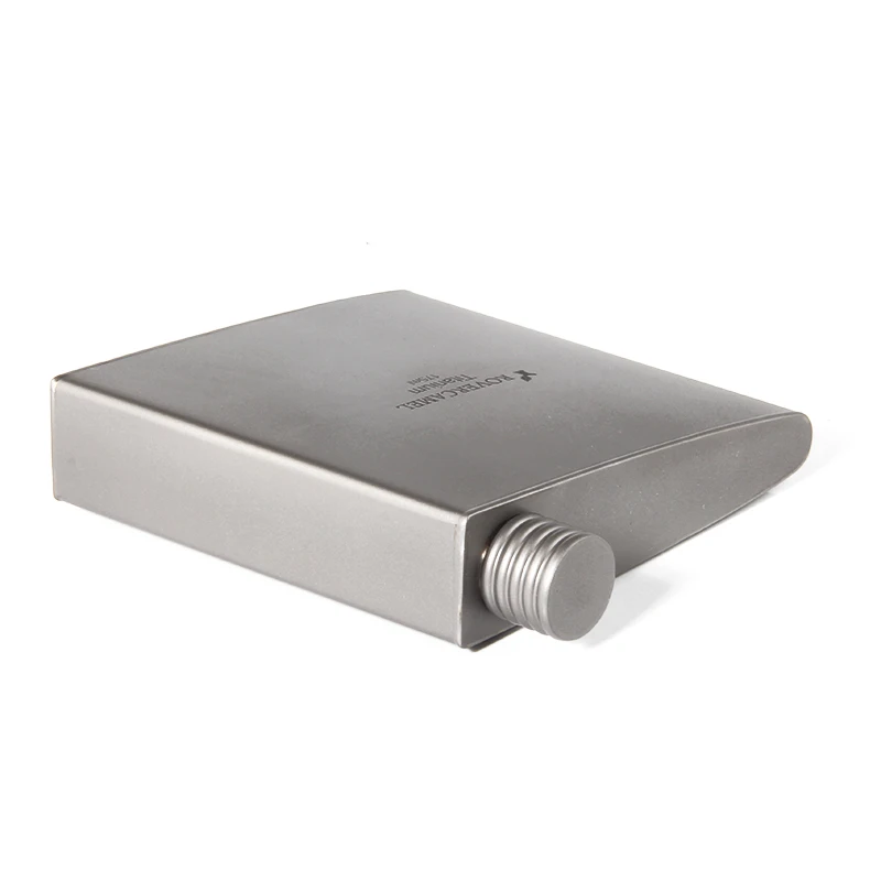 flat flask Rover Camel 200 мл и 175 мл титановая цилиндрическая посуда для напитков портативная бутылка для вина для путешествий Ультралегкая бутылка для вина - Цвет: flat flask