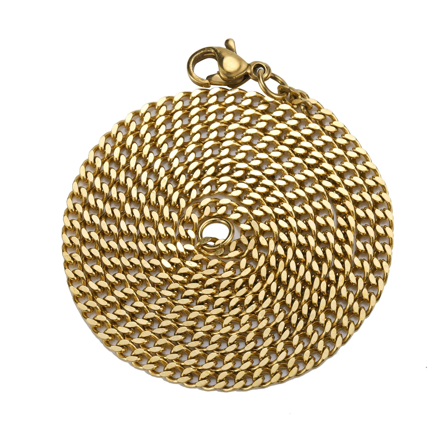 Хип хоп из нержавеющей стали золото и серебро дикая маленькая цепочка ожерелье