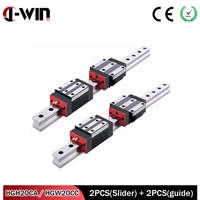 2pc hgr20 square linear guide rail 4pc hgh20ca flang hgw20cc carriage slides same as hiwin for cnc router engraving