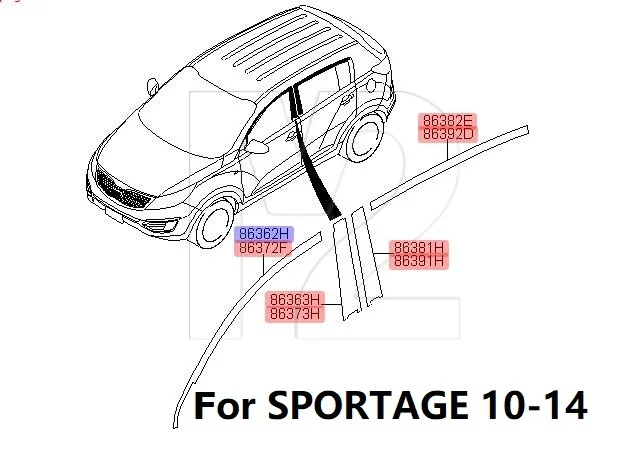 Черная лента черный ремень на дверной раме для I30 ELANTRA-HD 06 SOLARIS 11-14 k3 CERATO FORTE SPORTAGE 10-14