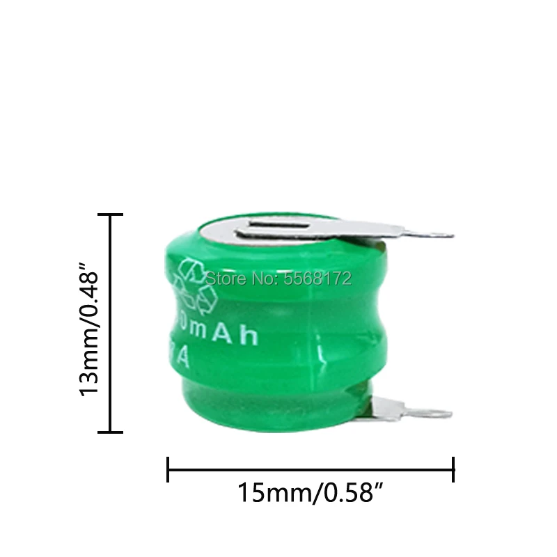 2.4V 80H 80mAh Ni-MH Nimh Button Battery Pack Coin Cell Replacement Batteries Rechargeable | Электроника