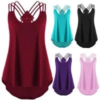 vest strappy summer sleeveless tank women blouse sexy bandages ladies shirt tops