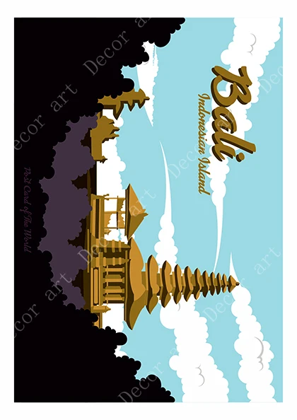 Индонезийские Бали летние праздники путешествия холст картины винтажные стены