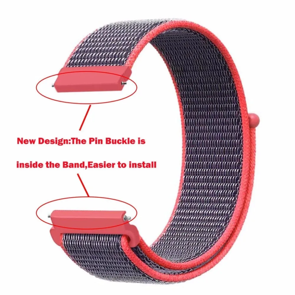 Спортивный нейлоновый ремешок для часов для Xiaomi Huami Amazfit Bip Lite Pace Stratos GTR 47 мм 42 мм Смарт-часы аксессуары браслет ремень для huawei Watch GT Active Honor Magic 20 мм 22 мм ремешок