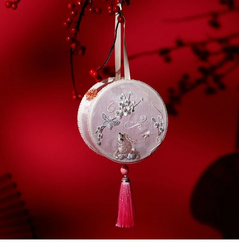 Chinese Style Handmade silk Mid-Autumn Festival ancient style palace lamp flower jade moon rabbit creative luminous lanterns | Дом и сад